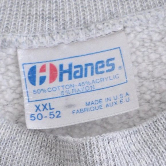 Vintage 90S Hanes Gray Wsu  Veterinary Medicine Crew Neck Sweater Size 2XL - Picture 4 of 9